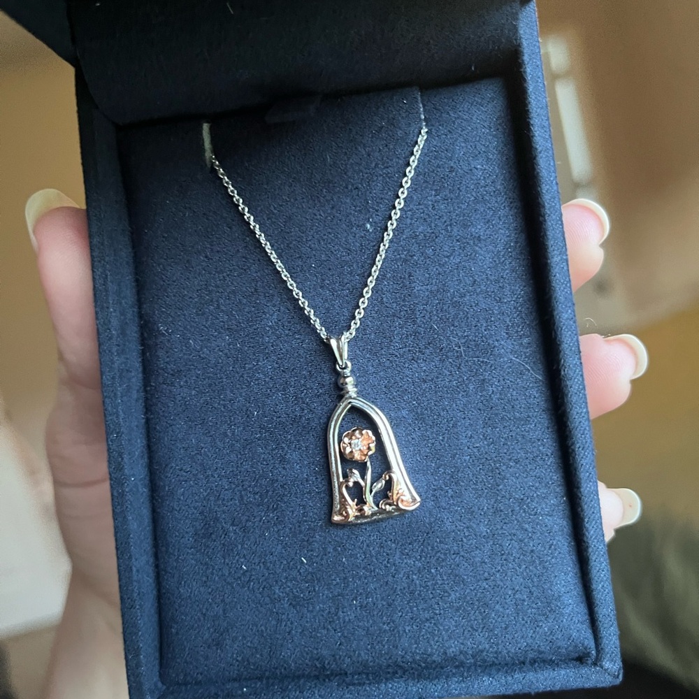 Enchanted Disney Belle Rose pendant